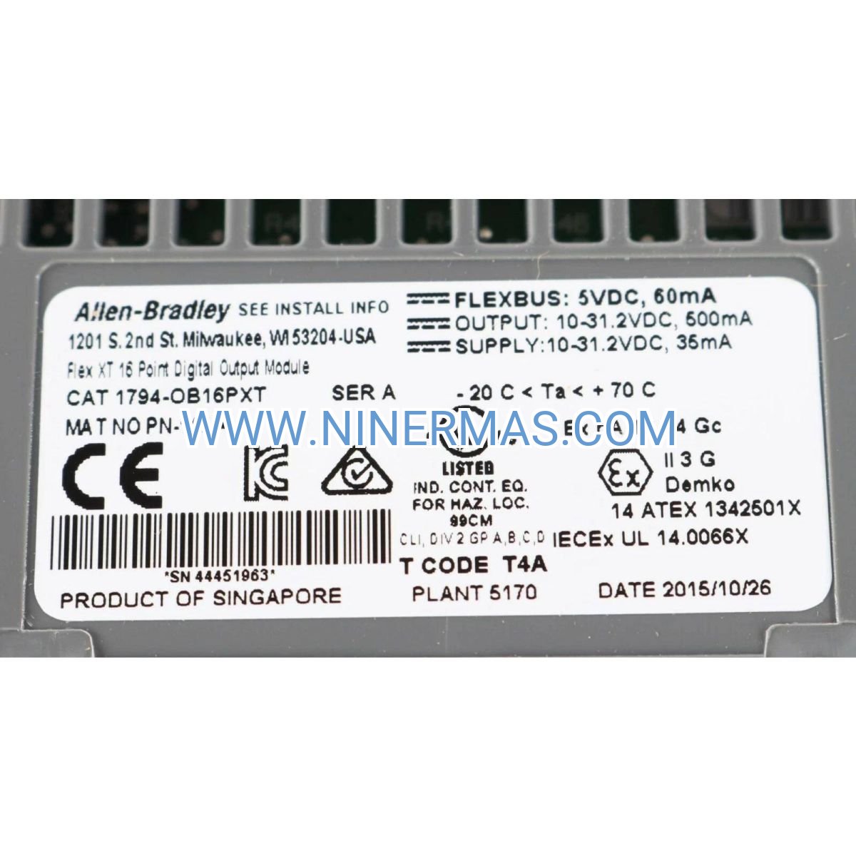 Allen-Bradley 1794-OB16PXT Digital Output Module | 16-Point 24VDC Protected I/O | FLEX System