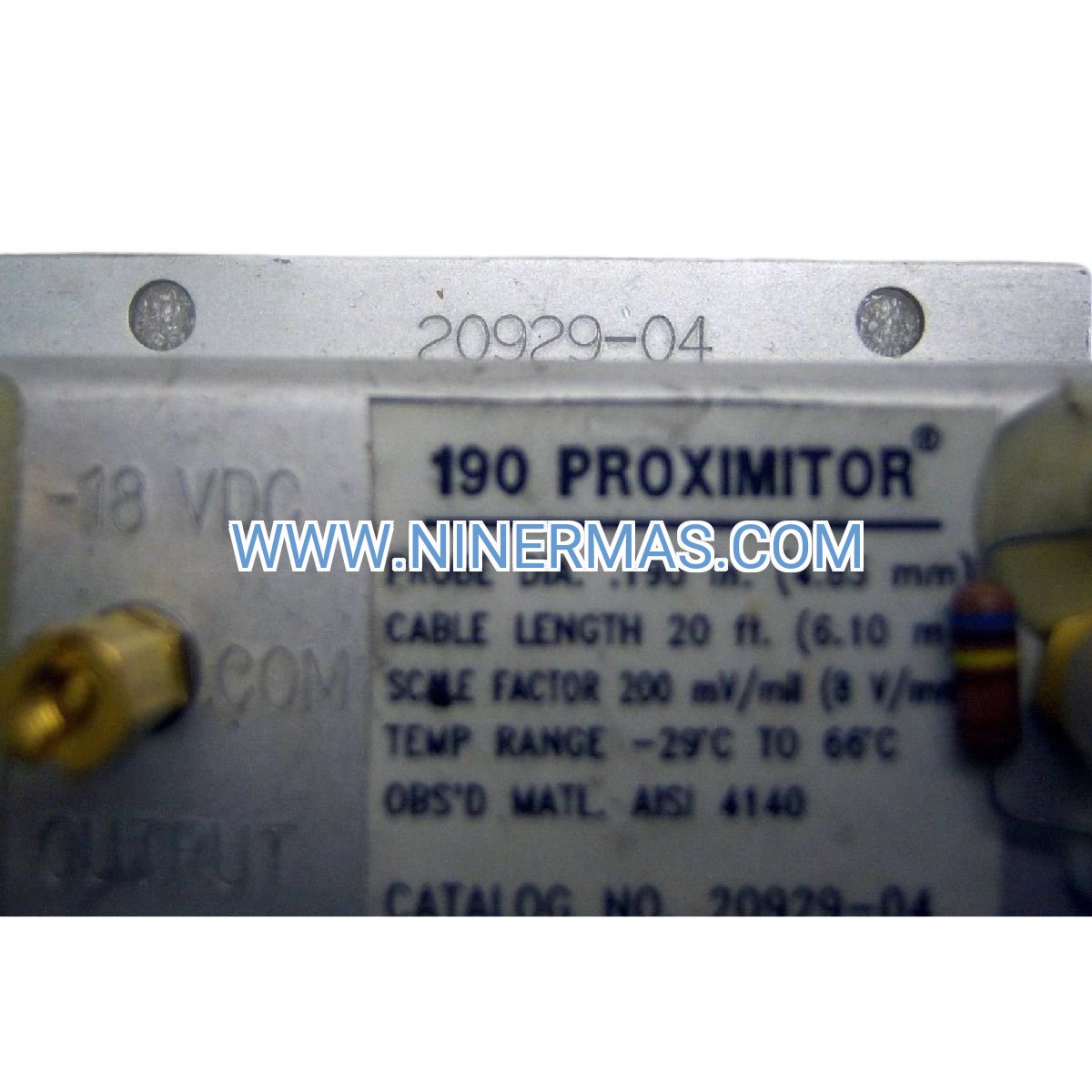 Bently Nevada 20929-04 Proximity Sensor Extension Cable | Industrial Vibration Monitoring | API 670 Compliant