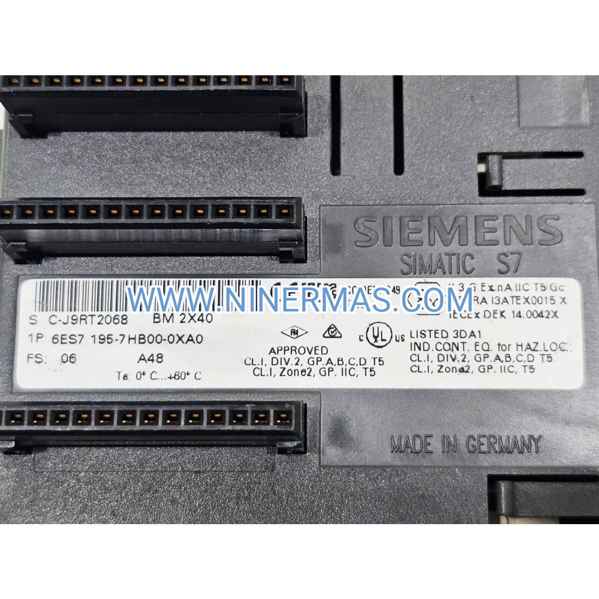Siemens 6ES7195-7DH10-0XA0 PROFIBUS DP Bus Module | ET 200MP I/O Interface | NINERMAS