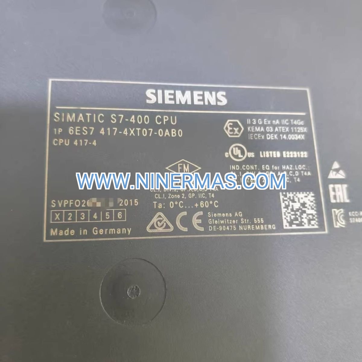 Siemens CPU 417-4 6ES7417-4XT05-0AB0 | S7-400 PLC Central Processing Unit for Industrial Automation