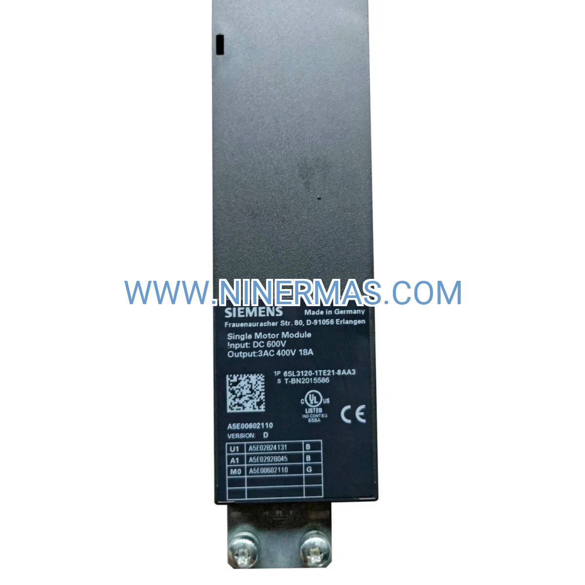 Siemens SINAMICS S120 Single Motor Module 6SL3120-1TE15-0AD0 | 5A 380-480V Industrial Drive