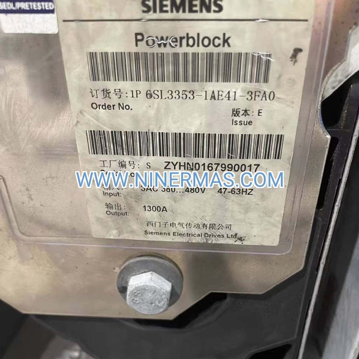 Siemens SINAMICS S120 Motor Module 6SL3353-1AE38-2DA1 | Single-Axis Inverter Drive System