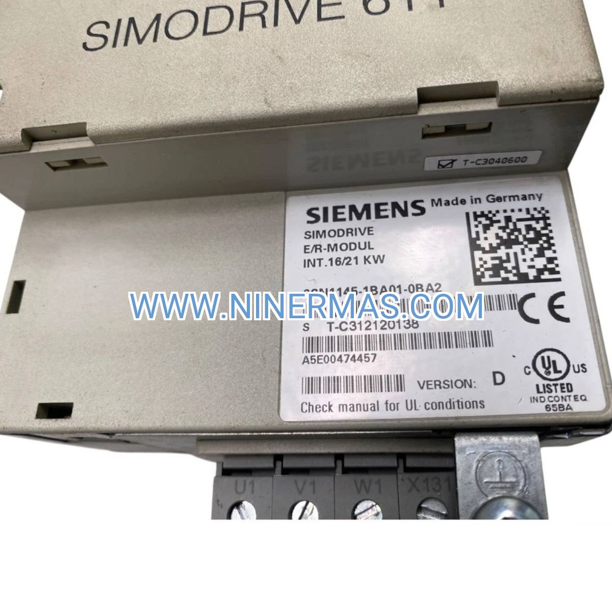 Siemens 6SN1123-1AB00-0CA1 SIMODRIVE 611 LT-Module | Industrial Drive Power Electronics | NINERMAS