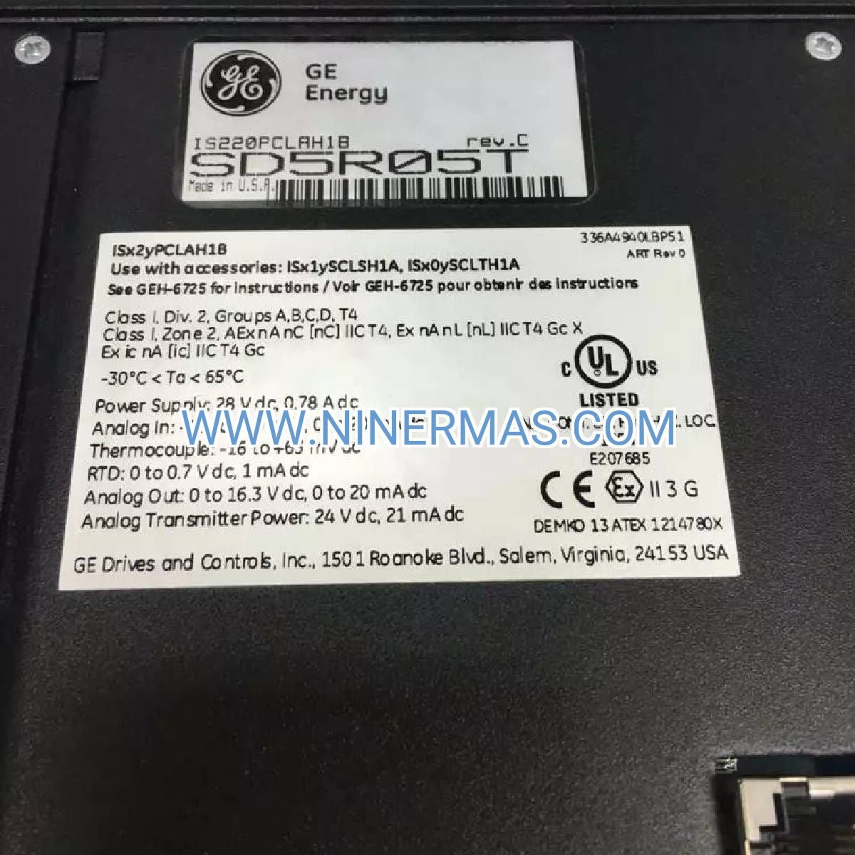 GE IS200SRLYH1A Simplex Relay Output Terminal Board | Mark VIe Turbine Control | NINERMAS