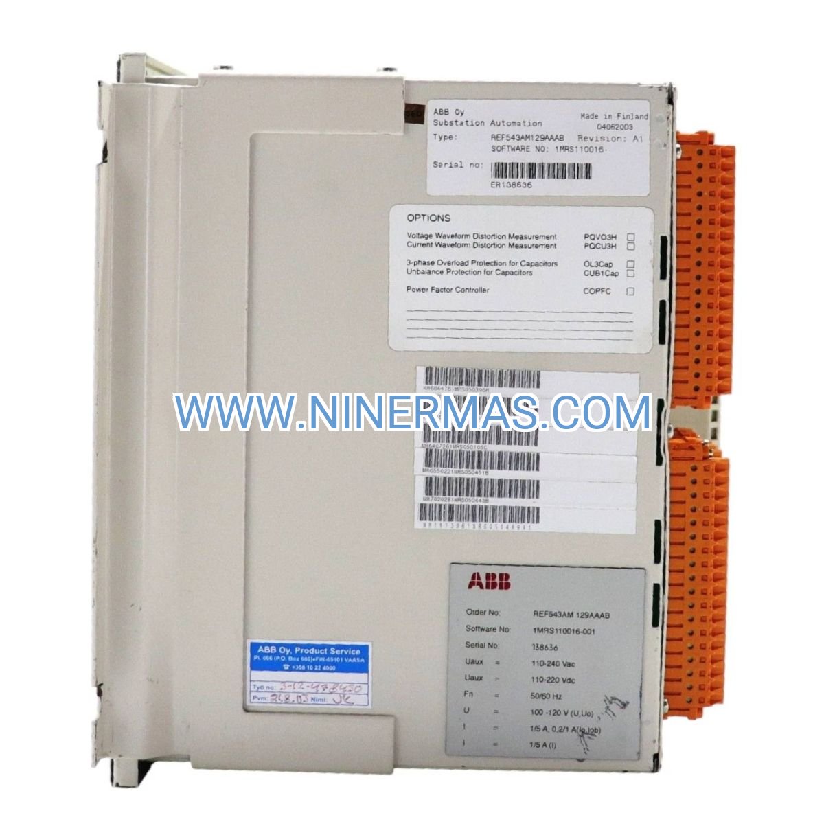 ABB REB500BU Busbar Protection Bay Unit | 1KHL160006R0001H Decentralized Control Module