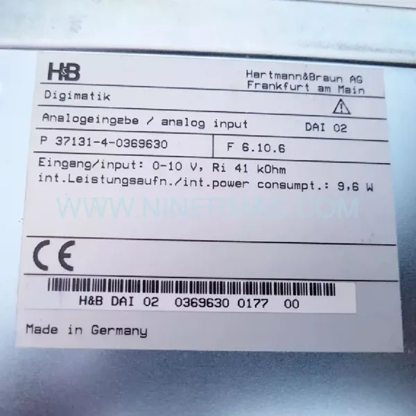 Original ABB 0369630M-REF Input Module - Industrial Retrofit Component