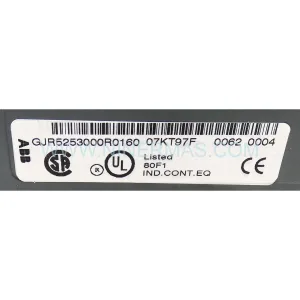 07KT97 GJR5253000R0160 Input Module Rear Side & Label - ABB