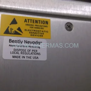 133835-01 Input Module Rear Side & Label - Bently Nevada