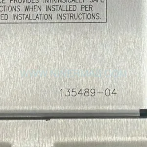 135489-04 Input Module Rear Side & Label - Bently Nevada