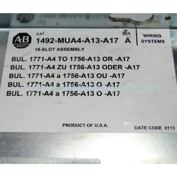 Original Allen-Bradley (Rockwell) 1492-MUA4-A13-A17 - Industrial Spare Parts