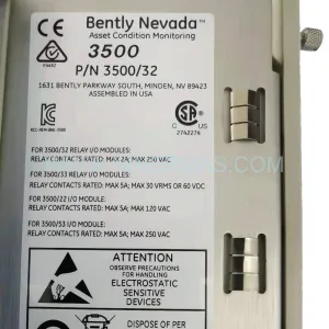149986-02 Input Module Rear Side & Label - Bently Nevada
