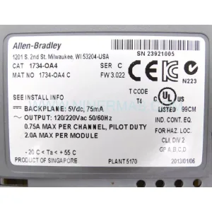 Original Allen-Bradley (Rockwell) 1734-OA4 - Industrial Spare Parts