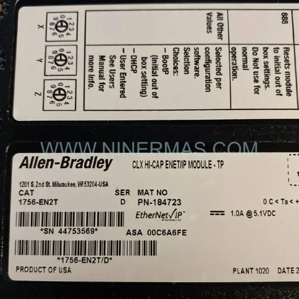 Buy Allen-Bradley 1756-EN2T/D EtherNet/IP Module | New Original
