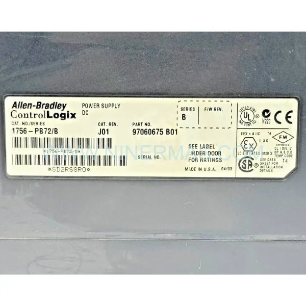 Allen-Bradley 1756-PB72/B ControlLogix DC Power Supply | Original & New Spare Parts