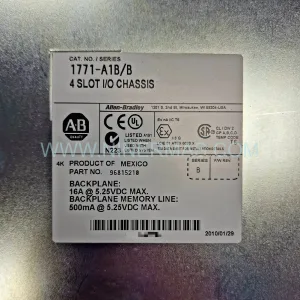 Allen-Bradley 1771-A1B/B 4-Slot PLC-5 I/O Chassis — New & Original