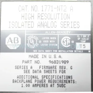 Allen-Bradley 1771-NT2 | RTD Retrofit Module for PLC-5 Modernization