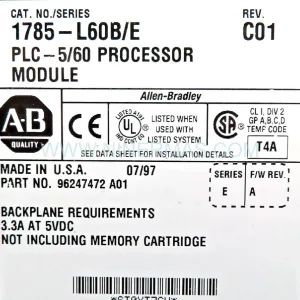 Buy Allen-Bradley 1785-L60B/E PLC-5/60 Processor | New Original