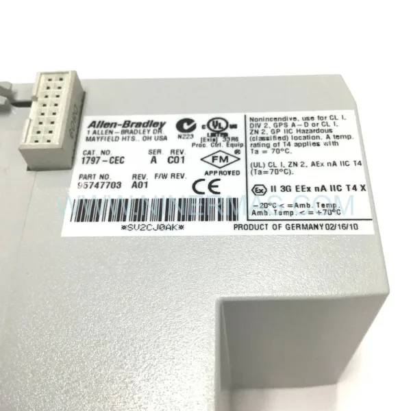 Allen-Bradley 1797-CEC I/O Bus Connector (Flex Ex) — New & Original