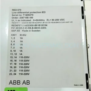 ABB 1MRK002810-AB RED670 Line Distance Protection Relay New Original Ready to ship