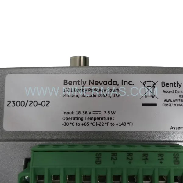 Original Bently Nevada 2300/20-02 Spare Part Component