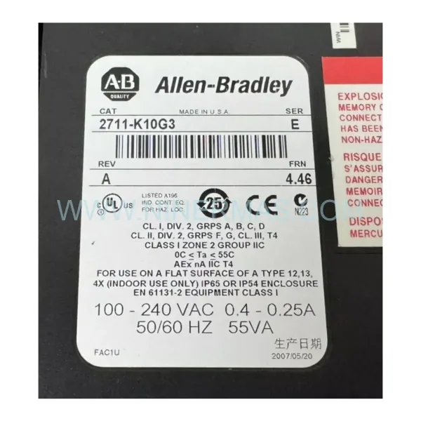 Original Allen-Bradley (Rockwell) 2711-K10G3 - Industrial Spare Parts