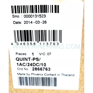 2866763 Input Module Rear Side & Label - Siemens