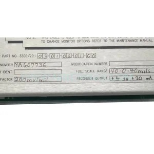 Original Bently Nevada 3300/20-12-01-01-00-00 Spare Part Component