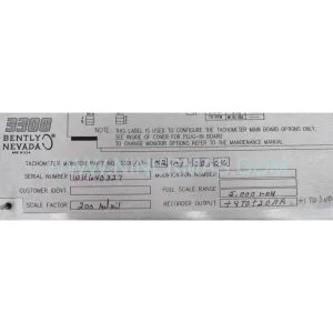 Original Bently Nevada 3300/50-02-01-00-00 Spare Part Component