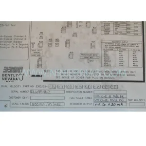 Original Bently Nevada 3300/55-06-01-01-05-00-00-00-00 Spare Part Component