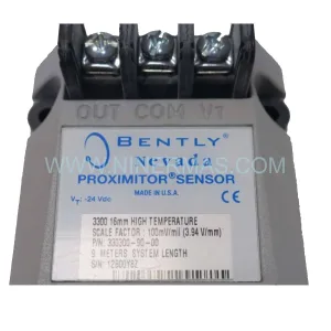 330300-90-00 Input Module Rear Side & Label - Bently Nevada