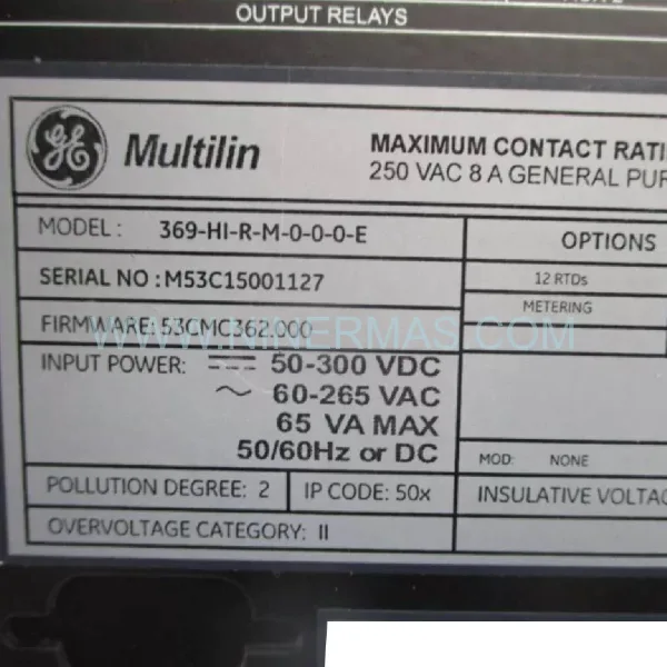 Original GE 369-HI-R-M-0-0-0 - Industrial Spare Parts