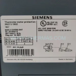 Siemens 3RN2010-1BW30 Thermistor Motor Protection Relay 24-240V New Original Ready to ship