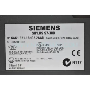 6AG1321-1BH02-2AA0 Input Module Rear Side & Label - Siemens