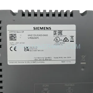 6AV2123-2GA03-0AX0 Input Module Rear Side & Label - Siemens