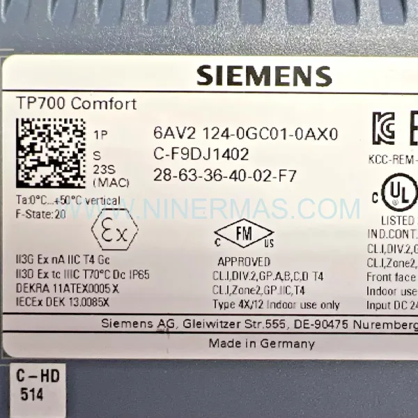 Original Siemens 6AV2124-0GC01-0AX0 Input Module - Industrial Retrofit Component