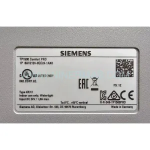 Siemens 6AV2124-0QC24-1AX0 TP1500 Comfort PRO 15.6" TFT Touch Screen HMI New Original Ready to ship