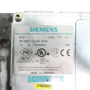 6AV3637-1ML00-0FX0 Input Module Rear Side & Label - Siemens