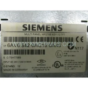 6AV6542-0AG10-0AX0 Input Module Rear Side & Label - Siemens