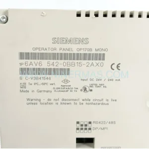 Siemens SIMATIC OP 170B 6AV6542-0BB15-2AX0 HMI Panel — New & Original