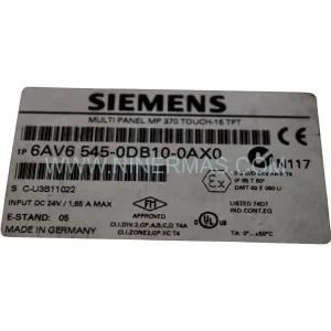 Siemens 6AV6545-0DB10-0AX0 SIMATIC MP 370 Multi Panel New Original Ready to ship