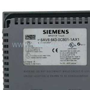 6AV6643-0CB01-1AX1 Input Module Rear Side & Label - Siemens