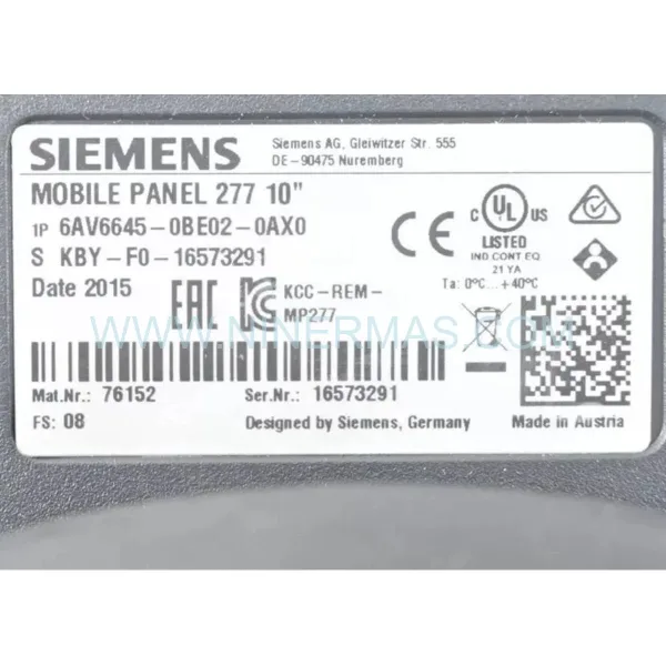 Original Siemens 6AV6645-0BE02-0AX0 Input Module - Industrial Retrofit Component