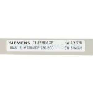 6DP1230-8CC Input Module Rear Side & Label - Siemens