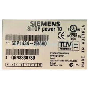 Siemens 6EP1434-2BA00 SITOP Power 10A Stabilized Power Supply 24V DC New Original Ready to ship