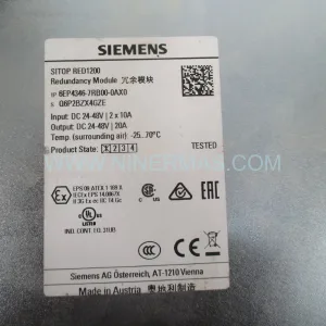 Siemens 6EP4346-7RB00-0AX0 SITOP RED1200 Redundancy Module 24V/48V DC 20A New Original Ready to ship