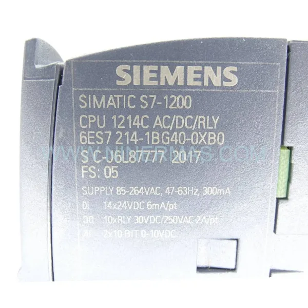 Siemens 6ES7214-1BG40-0XB0 SIMATIC S7-1200 CPU 1214C DC/DC/RLY Compact PLC New Original Ready to ship