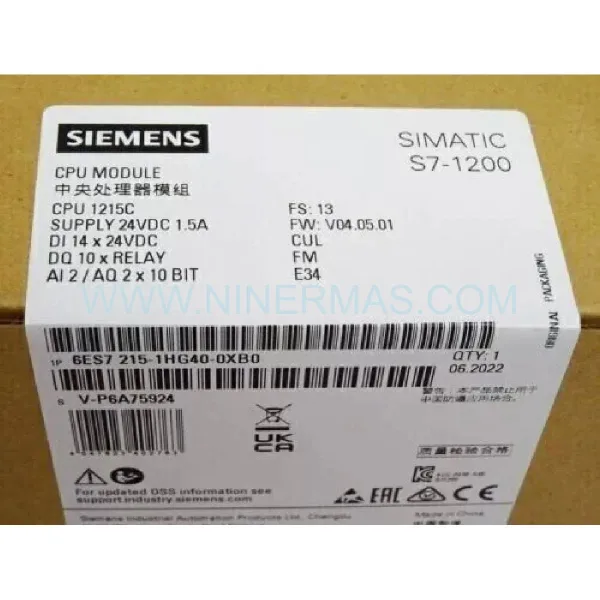 Original Siemens 6ES7-215-1HG40-0XB0 Input Module - Industrial Retrofit Component