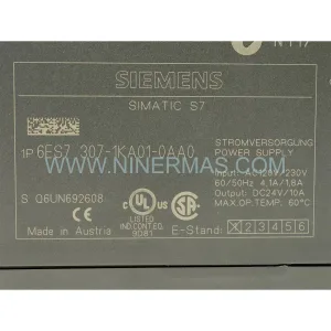 Siemens 6ES7307-1KA01-0AA0 SIMATIC S7-300, Stabilized Power Supply PS307 New Original Ready to ship