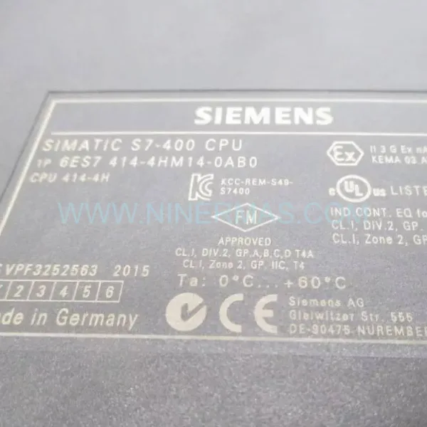 SIEMENS 6ES7414-4HM14-0AB0 SIMATIC S7-400H, CPU 414H New Original Ready to ship