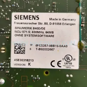Siemens 6FC5357-0BB15-0AA0 SINUMERIK 840D NCU Power Supply (New & Original)